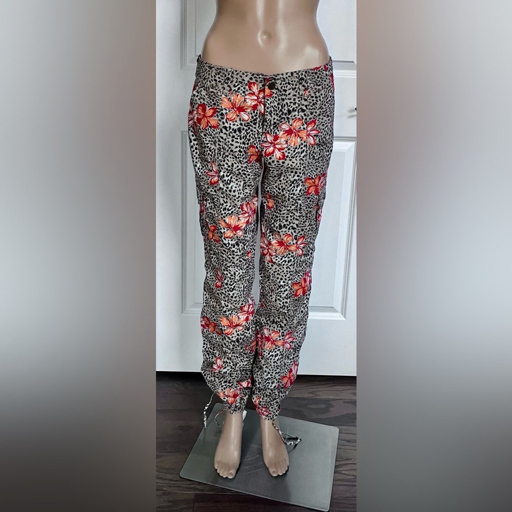Boston Proper Cargo Style Animal Print Pants